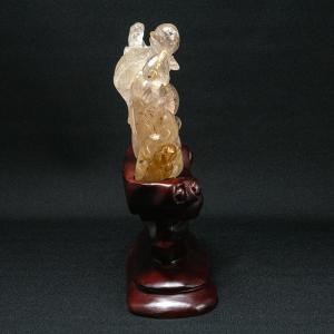 ルチルクォーツ 水晶 鳳凰 彫物 虹入り パワ...の詳細画像4