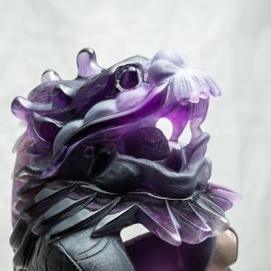 アメジスト 紫水晶 龍 彫物 風水 開運祈願 ...の詳細画像2