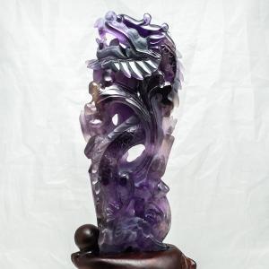 アメジスト 紫水晶 龍 彫物 風水 開運祈願 ...の詳細画像4