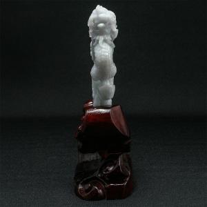 翡翠 龍 彫物 虹入り パワーストーン 風水 ...の詳細画像1