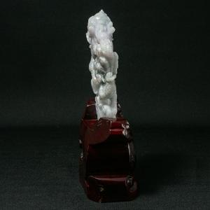 翡翠 龍 彫物 虹入り パワーストーン 風水 ...の詳細画像3