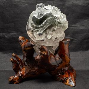ガーデン水晶 龍 彫物 風水 開運祈願 金運祈...の詳細画像2
