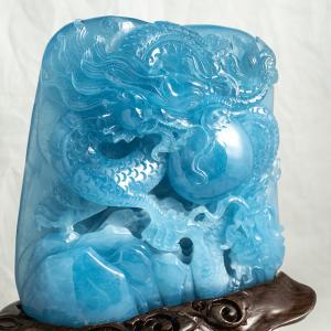 アクアマリン 龍 置物 風水 開運祈願 金運祈...の詳細画像5