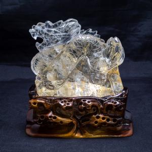 ルチルクォーツ 龍 置物 風水 開運祈願 金運祈願 開運 金運 財産運