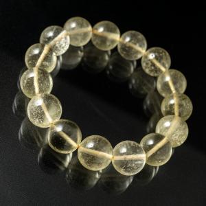 リビアングラス インパクトガラス ブレスレット 高品質 高透明 丸玉13.5mm 天然ガラス 宇宙・高波動系ヒーリングストーン 天然石 パワーストーン