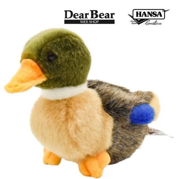 BH2053 マガモ 仔 HANSA　まがも 真鴨 とり トリ 鳥 こども 子供 ぬいぐるみ リアル