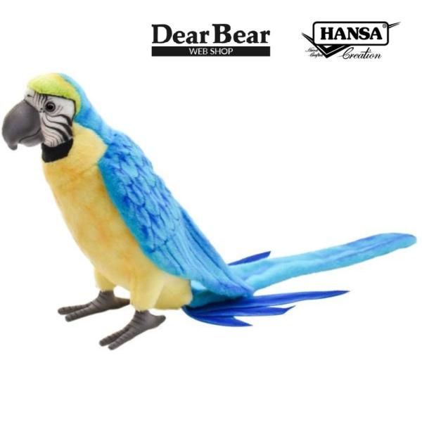 BH3068 アオキコンゴウインコ HANSA　あおきこんごういんこ とり トリ 鳥 ぬいぐるみ リ...