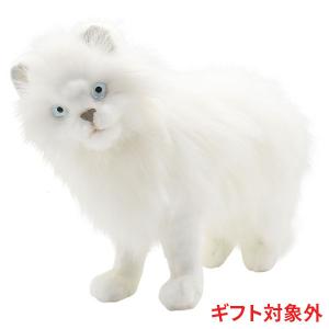 BH4222 シロネコ HANSA　しろねこ 白猫 ぬいぐるみ リアル おもちゃ 置物