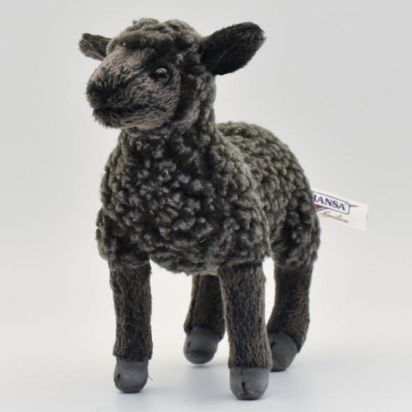 BH4561 クロヒツジ 仔 HANSA　くろひつじ 黒羊 こども 子供 ぬいぐるみ リアル