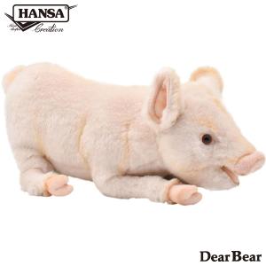 BH4944 ブタ HANSA　ぶた 豚 ぬいぐるみ リアル おもちゃ 置物