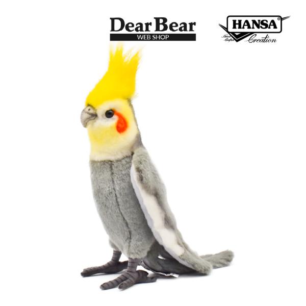 BH6470 オカメインコ グレー HANSA　おかめいんこ ぐれー とり トリ 鳥 ぬいぐるみ リ...