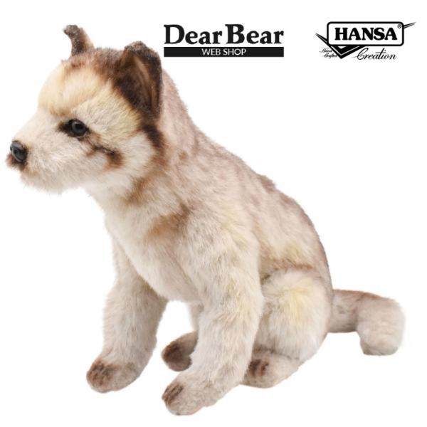 BH6740 オオカミ 仔 HANSA　おおかみ 狼 ぬいぐるみ リアル