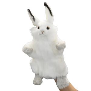 BH7156 シロウサギ ハンドパペット HANSA　しろうさぎ 白兎 リアル 爆買 母の日