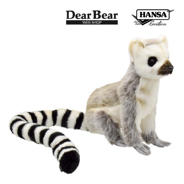 BH7356 ワオキツネザル HANSA　わおきつねざる 輪尾狐猿 さる サル 猿 ぬいぐるみ リア...