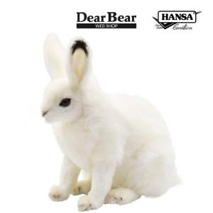 HANSA BH5842 シロウサギ しろうさぎ 白兎 ぬいぐるみ リアル : Dear