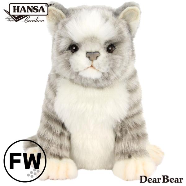 BH8265 ゴルフ ヘッドカバー フェアウェイウッド ネコ グレー HANSA　ねこ 猫 リアル