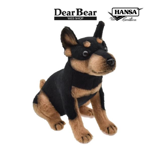 BH8423 ティーカップ ピンシャー HANSA　ぴんしゃー いぬ イヌ 犬 ぬいぐるみ リアル