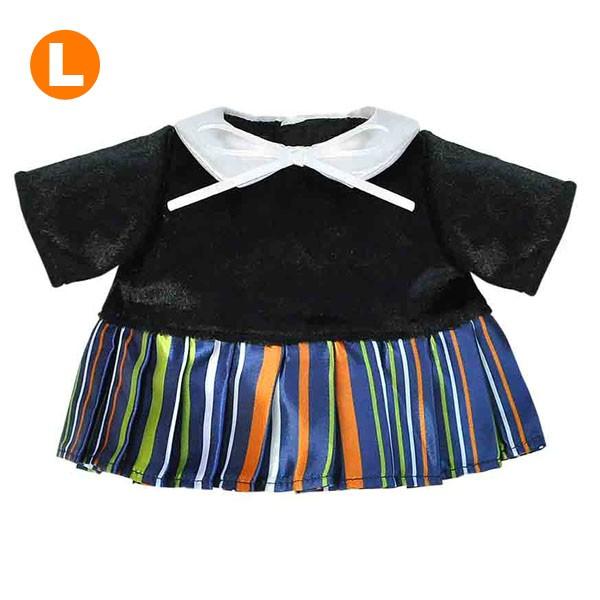 ぬいぐるみ 洋服 ワンピース ブラック L 秋冬 ベアウェア 着せ替え ぬい服 プレゼント