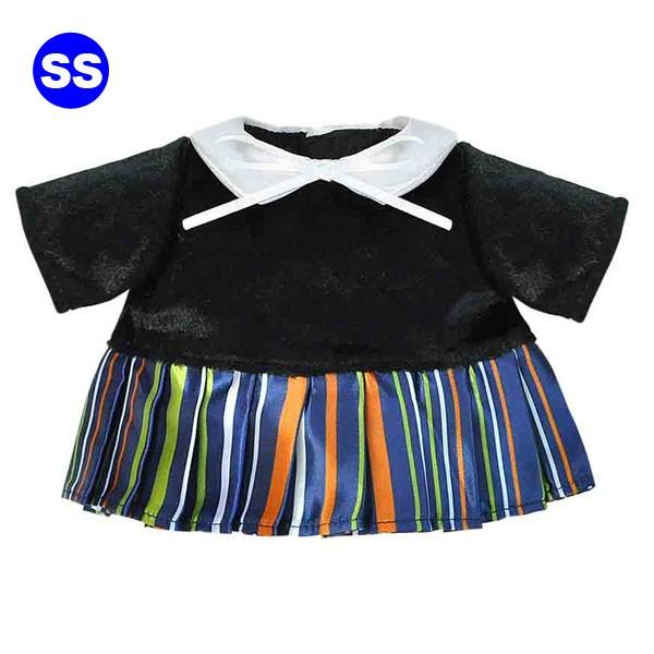 ぬいぐるみ 洋服 ワンピース ブラック SS 秋冬 ベアウェア 着せ替え ぬい服 プレゼント