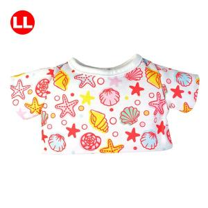 ぬいぐるみ 洋服 Ｔシャツ シェル ホワイト LL 春夏 ベアウェア 着せ替え ぬい服 プレゼント