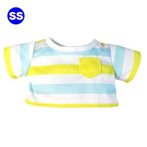 ぬいぐるみ 洋服 Ｔシャツ ボーダー イエロー＆ブルー SS 春夏 ベアウェア 着せ替え ぬい服 プレゼント