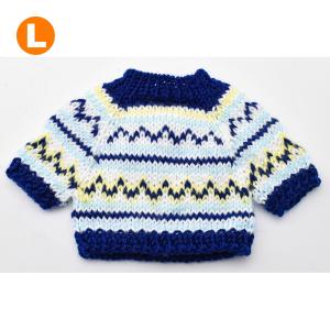 ぬいぐるみ 洋服 セーター ネイビー L 秋冬 ベアウェア 着せ替え ぬい服 プレゼント