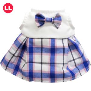 ぬいぐるみ 洋服 ワンピース チェック LL 春夏 ベアウェア 着せ替え ぬい服 プレゼント｜dearbear