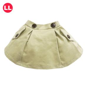 ぬいぐるみ 洋服 スカート サンドベージュ LL 秋冬 ベアウェア 着せ替え ぬい服 プレゼント｜dearbear