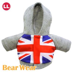 ぬいぐるみ 洋服 パーカー ユニオンジャック LL 春夏22 ベアウェア 着せ替え ぬい服 プレゼント イギリス｜Dear Bear