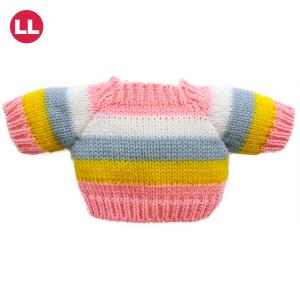 新作べアウェア セーター ボーダーピンク ＬＬ ぬいぐるみ