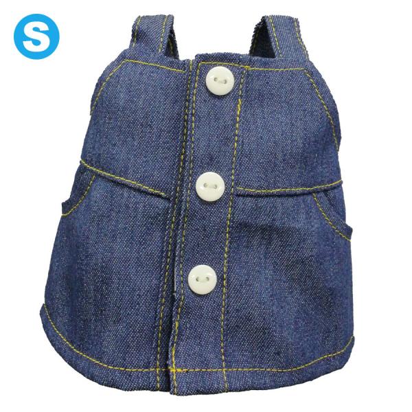 ぬいぐるみ 洋服 デニムライク ジャンパースカート S 秋冬23 ベアウェア 着せ替え ぬい服 プレ...