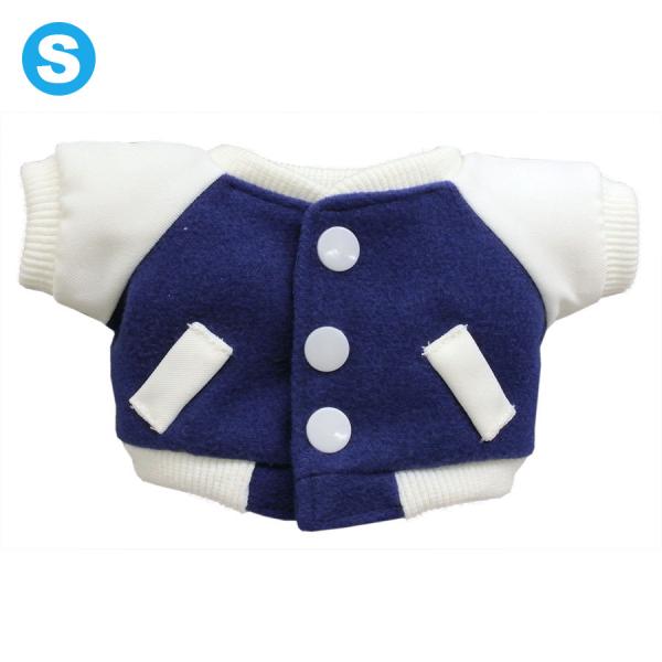 ぬいぐるみ 洋服 スタジアムジャンパー ブルー S 秋冬24新作 ベアウェア 着せ替え ぬい服 プレ...