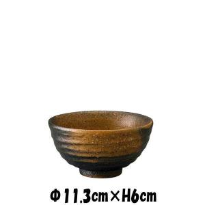 黒ストライプ飯碗 お茶碗ミニ丼 陶器磁器の食器 おしゃれな業務用和