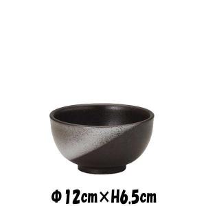 黒ストライプ飯碗 お茶碗ミニ丼 陶器磁器の食器 おしゃれな業務用和