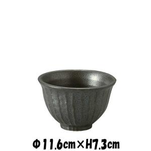 黒ストライプ飯碗 お茶碗ミニ丼 陶器磁器の食器 おしゃれな業務用和