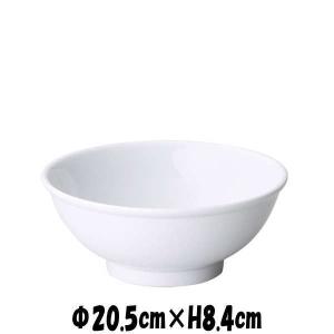 白中華 切立7.5浅丼 白 どんぶりラーメン鉢うどん丼 陶器磁器の食器
