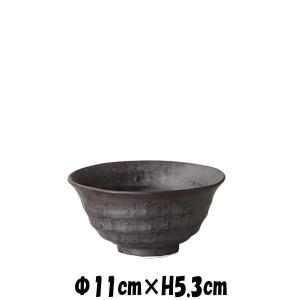 黒ストライプ飯碗 お茶碗ミニ丼 陶器磁器の食器 おしゃれな業務用和