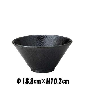 新品　陶器　陶芸作家　角底丼鉢8個 612 極刷毛黒八角6.3丼(スタイリッシュなラーメン丼)|食器通販の陶磁庵