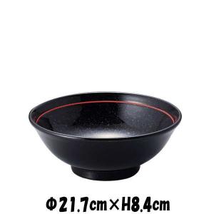 けずり6.8寸丼 黒耀 どんぶりラーメン鉢うどん丼 陶器磁器の食器
