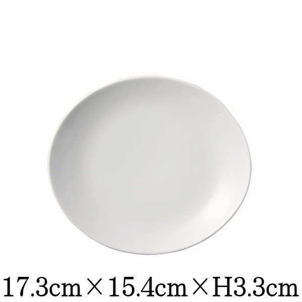 OV　17cm深皿　白い陶器磁器の食器　おしゃれな業務用洋食器　お皿中皿平皿