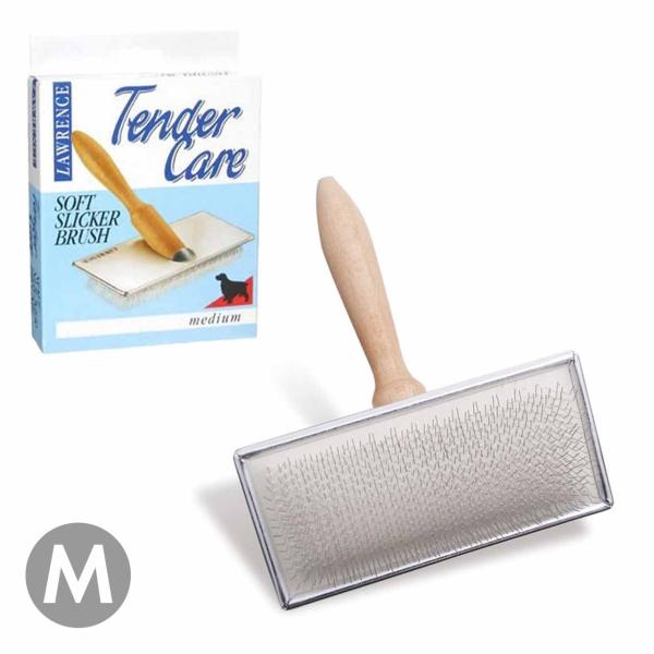 中型犬用 スリッカーブラシ ローレンス ソフトスリッカーブラシ M お手入れ ブラッシング