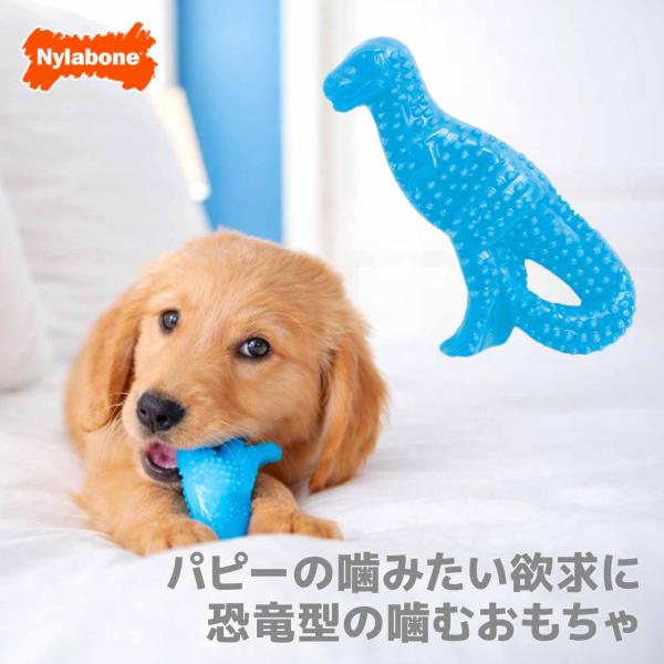 子犬 噛むおもちゃ ナイラボーン パピーチュウ ダイナソー 全長約11.5cm 推奨体重11kg以下...
