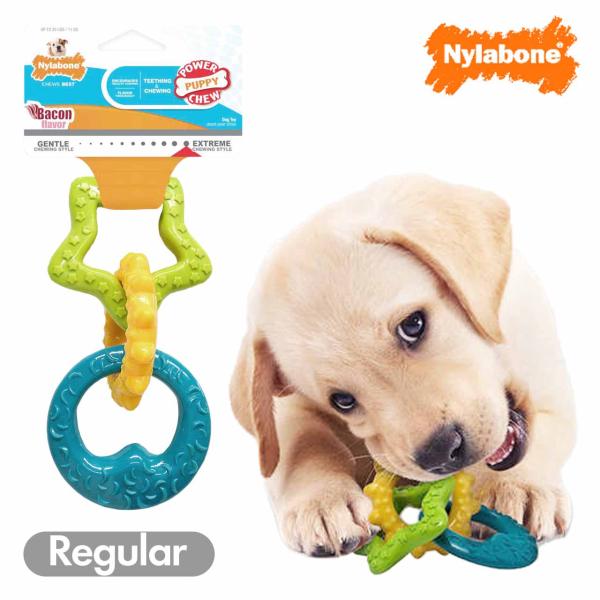 Nylabone ナイラボーン パピーティージング リングス 全長約12cm パピーチュウ 子犬用 ...
