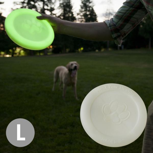大型犬 おもちゃ フリスビー ウエストポウ ジスク Lサイズ グロウ 柔らかい ディスク 水遊び 水...
