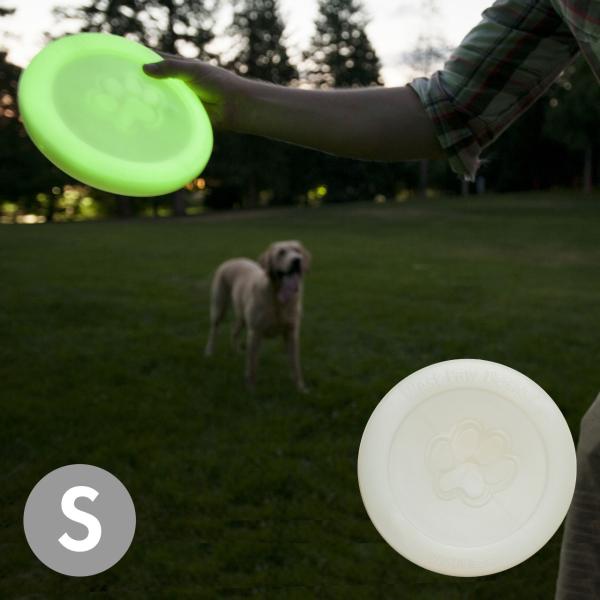 小型犬 おもちゃ フリスビー ウエストポウ ジスク Sサイズ グロウ 蓄光タイプ 柔らかい ディスク...