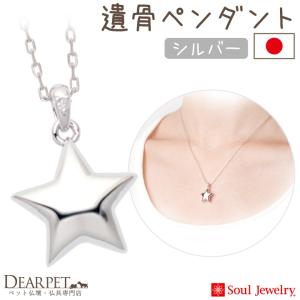 ポイント5倍 ペット 遺骨ペンダント スター シルバー 国産 ジュエリー Soul Jewerly 遺骨カプセル 遺骨ネックレス