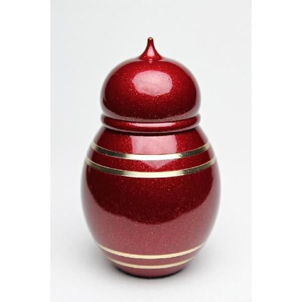 ペット 骨壷 ペット骨壷 心 赤暁 国産 金属 分骨 犬 猫 骨壷