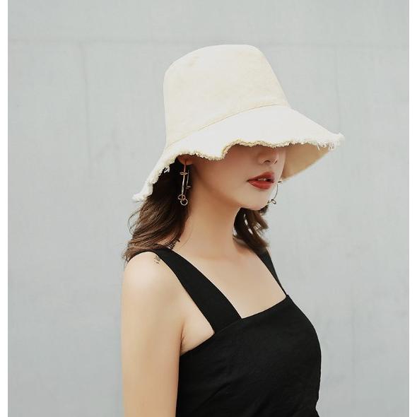 レディース 大人 帽子 バケットハット ナチュラルハット 春 夏 秋 シンプル 韓国ファッション お...