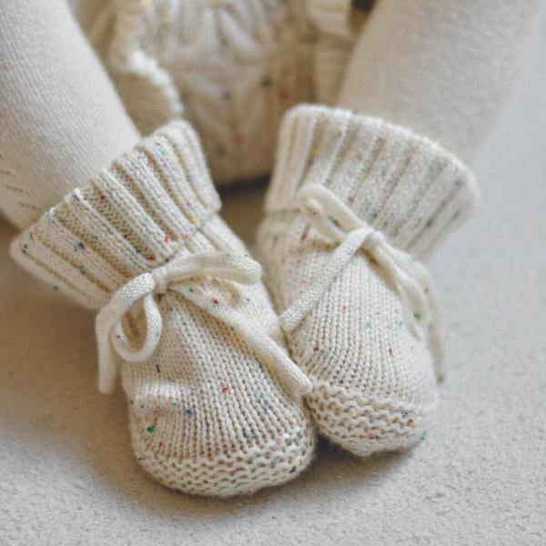 ベビーニットブーツ 靴下 ニット つぶつぶ ソックス 厚手 赤ちゃん 女の子 男の子 ベビー 幼児 ...