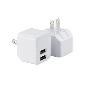 エレコム USB コンセント 充電器 12W出力 Aポート×2 (2個セット)  iPhone/Android/タブレット 対応  EC-AC0｜dearshoes